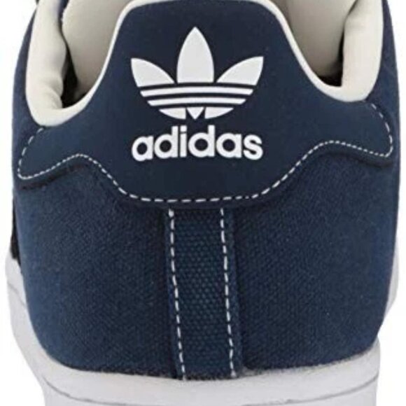 adidas Originals Men's Superstar Sneaker, Collegiate Navy/Collegiate NAVY/W 3.5 - Picture 2 of 6